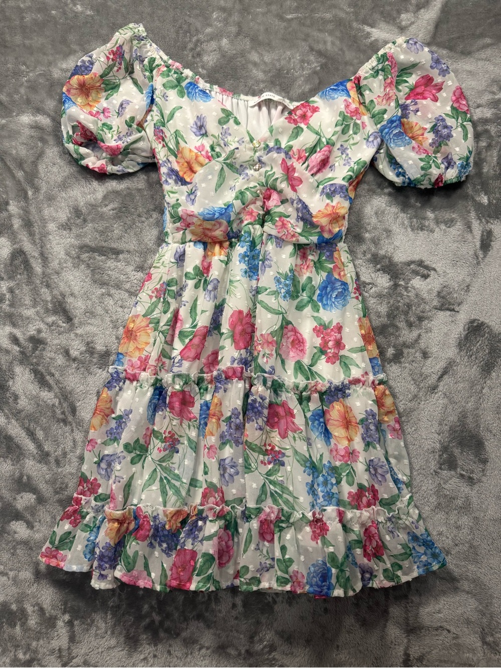 White floral alter’d state dress